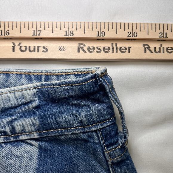 GAP Denim Midi Skirt Plus Size 18 / 34 Blue Light Wash Color Block Cotton Casual - Picture 7 of 13